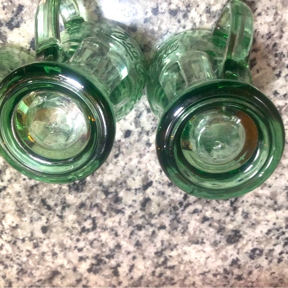 Set of 4 Vintage Coca-Cola Thick Green Glass Mugs with Handle - Picture 5 of 10